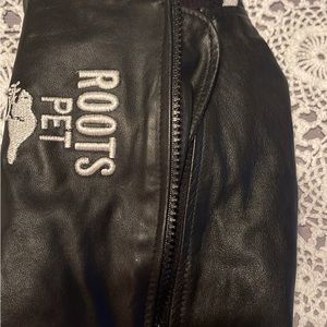 Dog small/medium Roots genuine leather coat